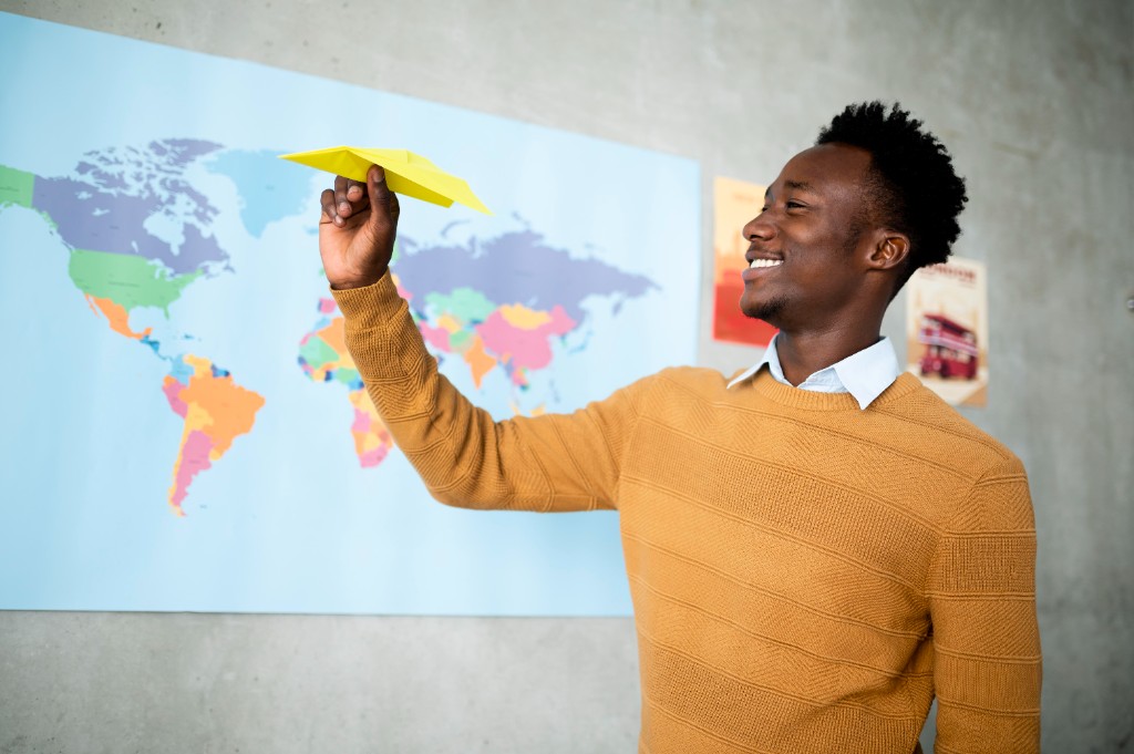 African man aspiring for financial freedom