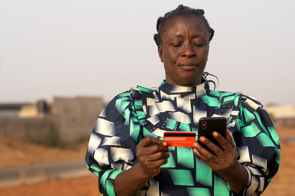 African entrepreneur managing business